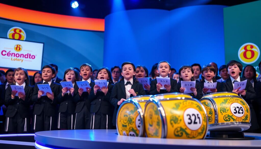 Kinder des San Ildefonso Internats bei der El Gordo Ziehung